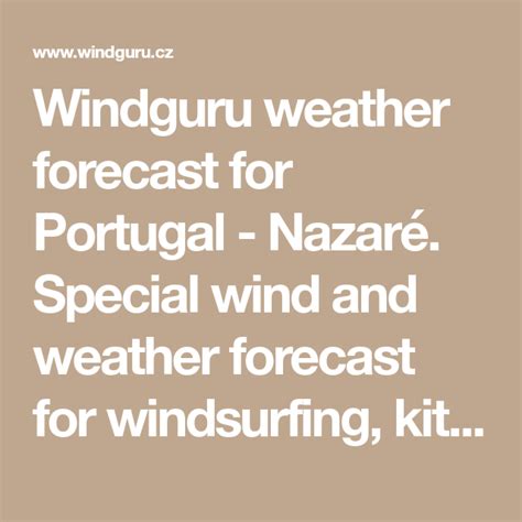 Windguru z  Special wind and weather forecast for windsurfing, kitesurfing and other wind related sports